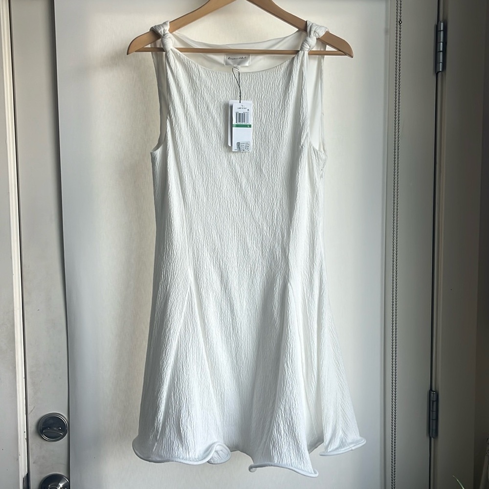 Line & Dot White Dress